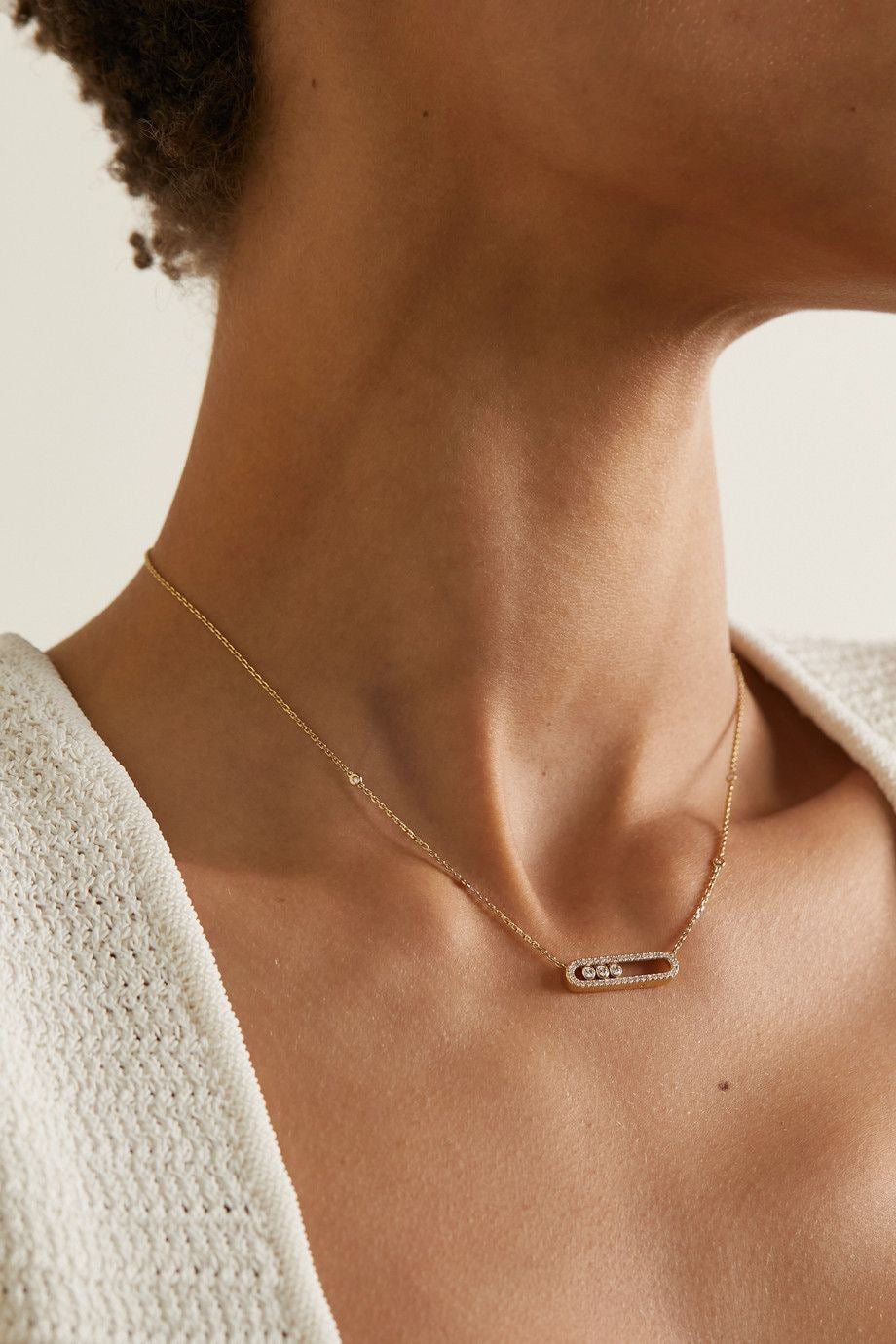 Premium Melisa Necklace Gold Diamond