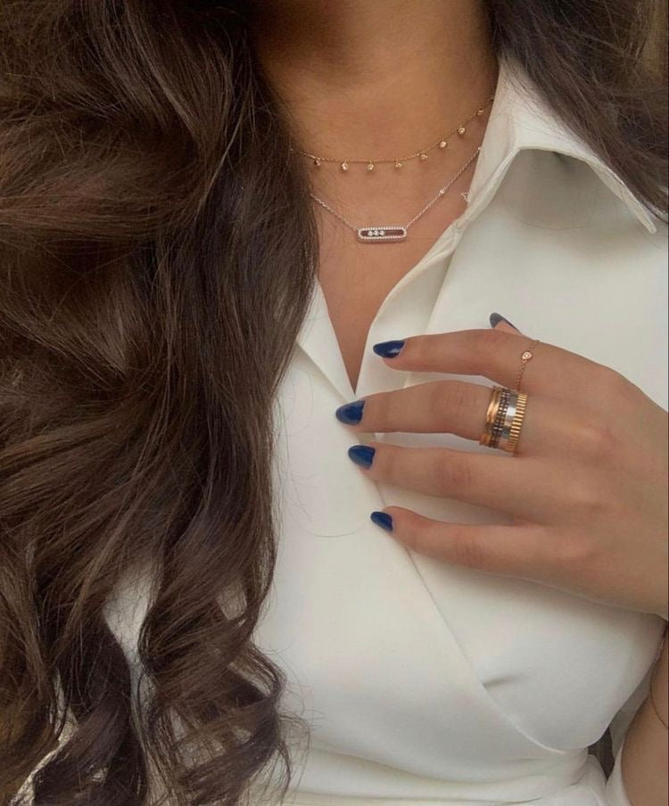 Premium Melisa Necklace Gold Diamond