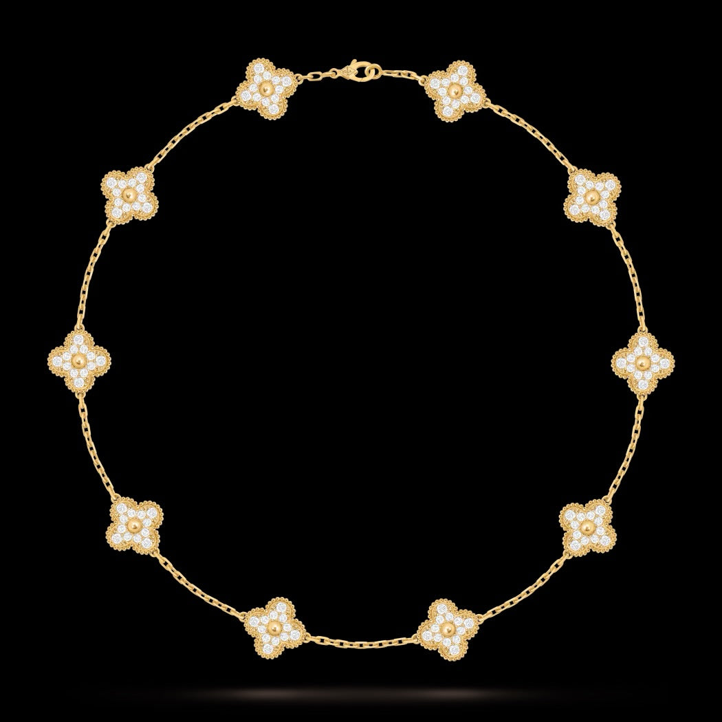 Premium Clover Necklace 10 flowers