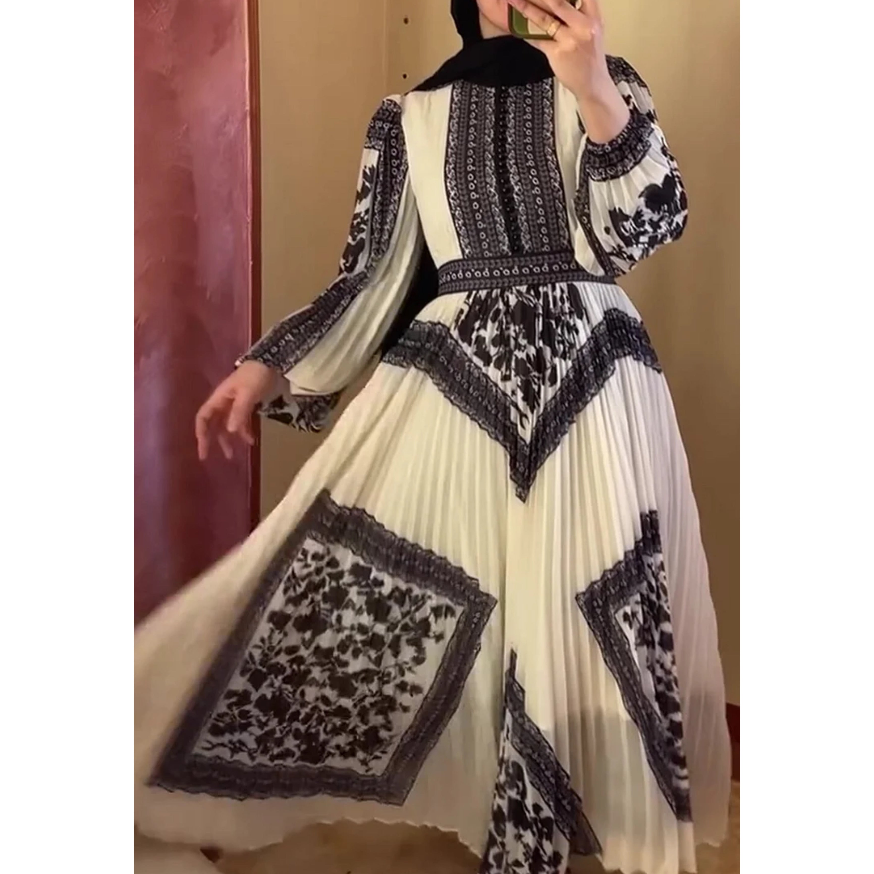 Elegant Maxi Dress – Long Sleeve Modest Fit