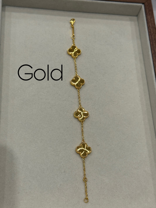 Flower Bracelet – 18ct Gold Plated, Tarnish-Free & Waterproof